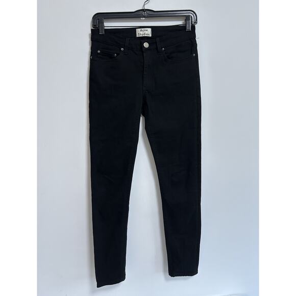 Acne Studios Skin 5 Night Stretch Jeans Size W27 L32 Black Skinny - Picture 1 of 9
